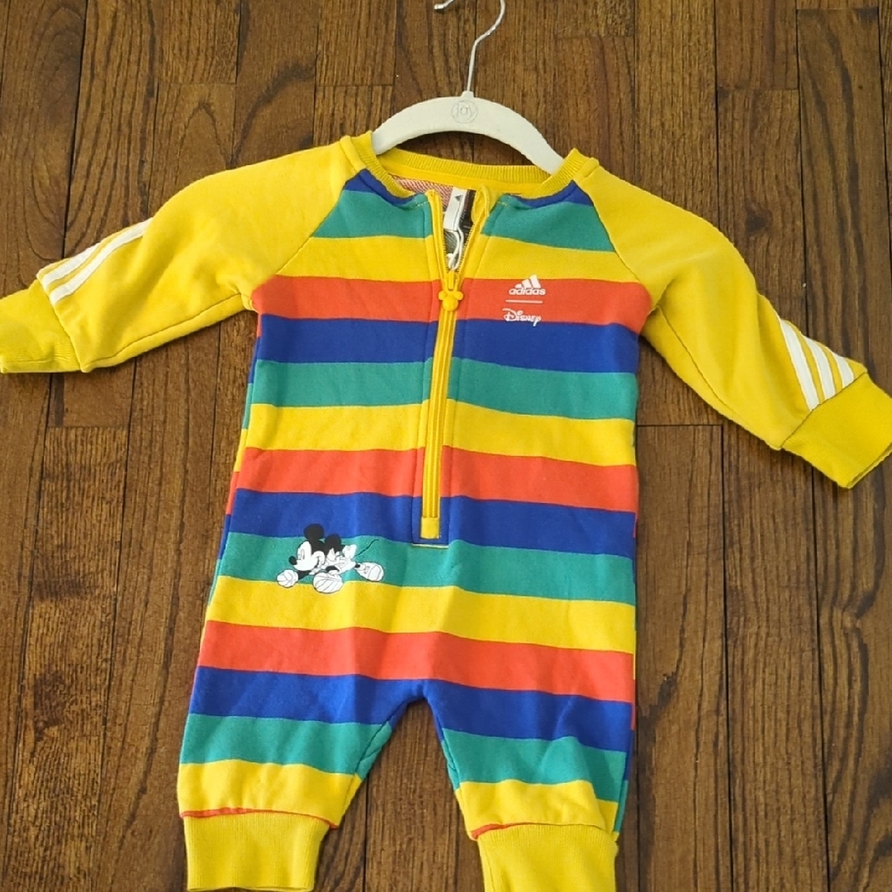 Adidas Disney Yellow and Blue Footies One Piece